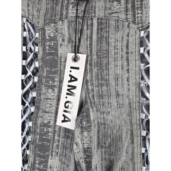 I. AM. GIA Women's MAYBEL Pant Pinstripe Denim Size XL- NEW WITH TAGS - Picture 3 of 16